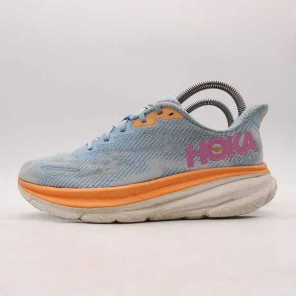 Hoka One One Clifton 9 Women's 6.5 B Blue Running Shoes Sneakers 1127896 ABIW - Picture 4 of 10